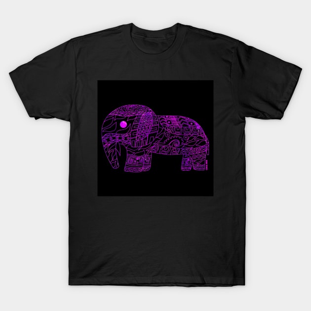 deep purple elephant ecopop T-Shirt by jorge_lebeau